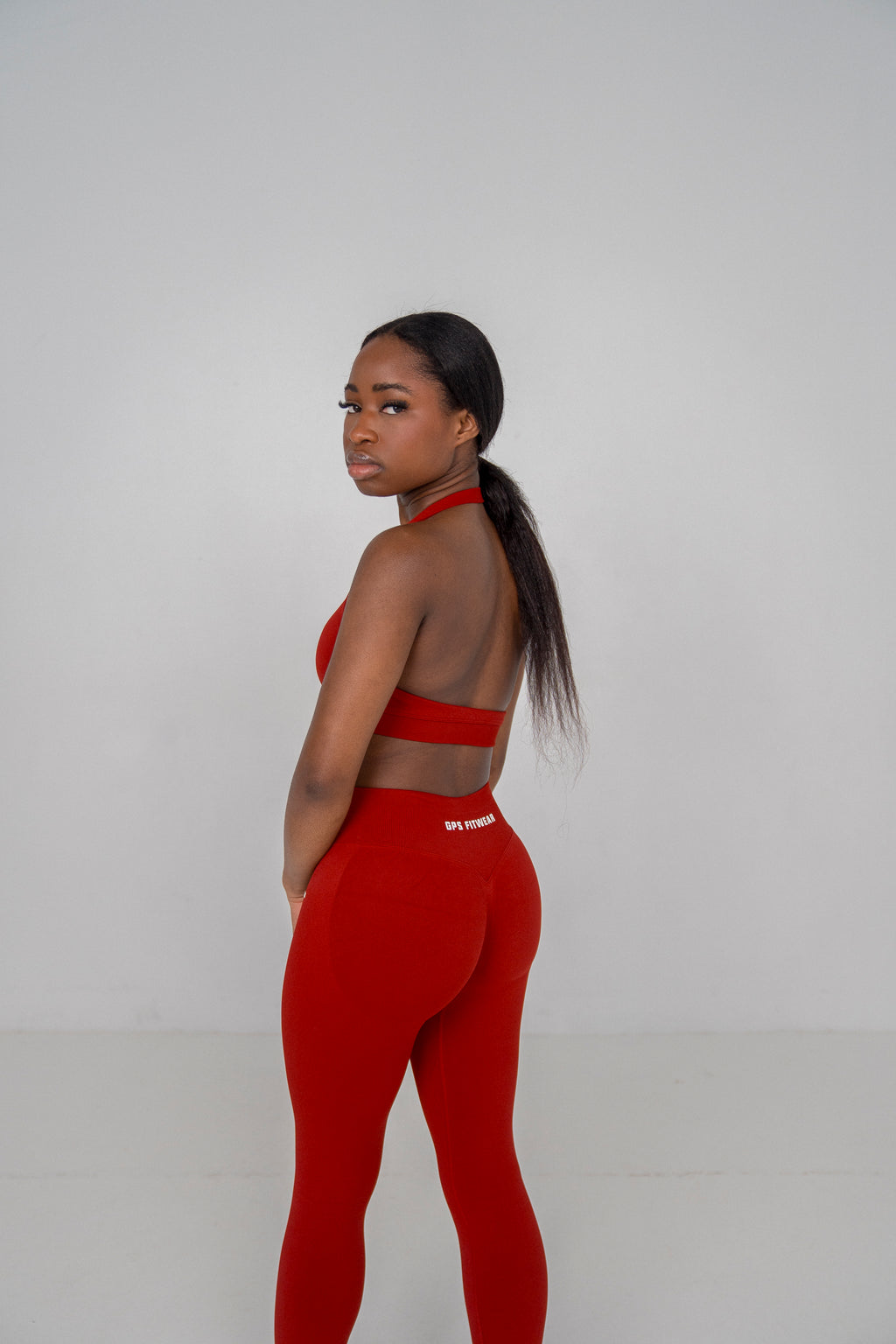 Fire Red High Waist Leggings